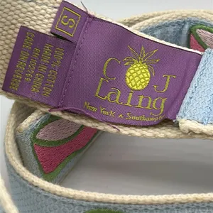 CJ Laing Perfectly Preppy D-ring Belt - Loafer embroidered - Size S thumbnail 3