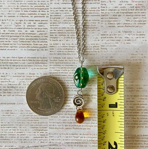 Handmade stainless steel celestial whimsical fairy boho vintage style necklace🌟🌝💧 thumbnail 8