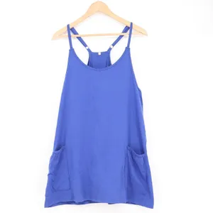 Unbranded Royal Blue Racerback Athletic Romper with Pockets Size M Sleeveless thumbnail 2