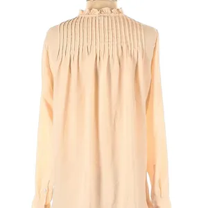 J. CREW High Neck Long Sleeve Pintuck Blouse in Pale Bluff Size 2 thumbnail 2
