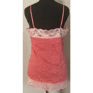 Xhilaration Pink Lace Trim Crinkle Slip Cami Y2K Lingerie Top XL‎ Balletcore thumbnail 2