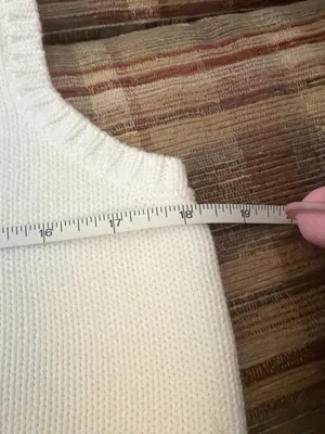 Ralph Lauren White V-Neck Sweater Vest with Navy Stripes thumbnail 3