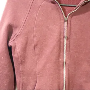 Lululemon Women's Size 6 Scuba Hoodie Light Cotton Fleece Dark Adobe Full Zip thumbnail 3