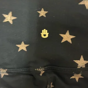 SPIRITUAL GANGSTER Black Leggings with Gold Stars Size Small thumbnail 11