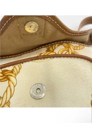 Celine vintage canvas leather Baguette bag thumbnail 10