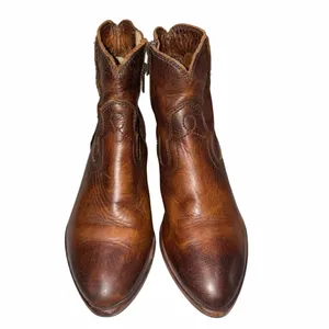 Frye Distressed Brown Leather Ray Seam Western Short Boots 5.5 thumbnail 2