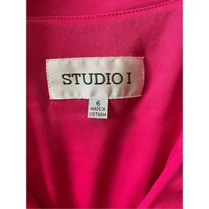 STUDIO 1 Pink faux wrap dress Size 6 thumbnail 2