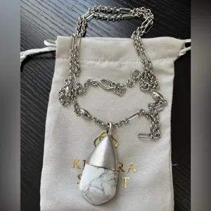 Nwot Kendra Scott limit edition stone silver long necklace thumbnail 2