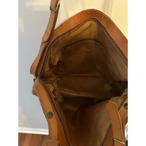 Earthbags Fred Salerno Perforated Brown Leather Purse Boho Shoulder Bag Vintage thumbnail 7