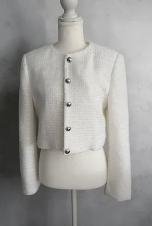 REFORMATION White Buttoned Blazer Jacket Size Small thumbnail 1