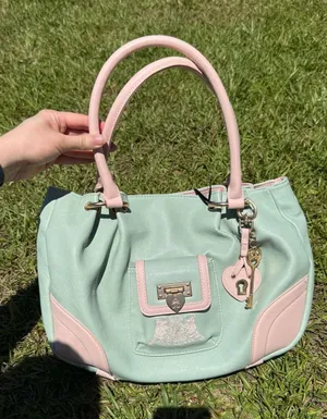 Juicy Couture Mint Pink Satchel Bag Heart Lock Charm Y2K Purse nwt thumbnail 1