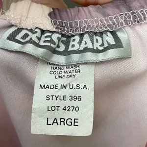 Vintage Floral Skirt Crinkle Pink Crinkle Maxi A-Line Made in USA Romantic 90s thumbnail 7