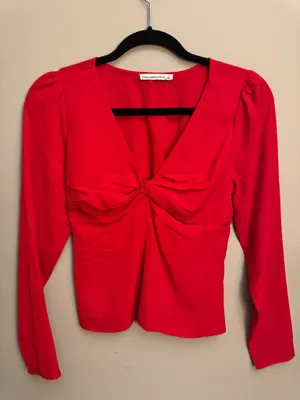 Long Sleeve Twist Front Blouse thumbnail 2
