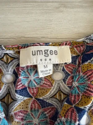 Umgee Babydoll Tunic Dress Brown Medium NWOT IN PACKAGE thumbnail 7