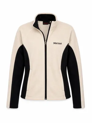 Marmot Polartec Fleece Jacket Women’s M Cream Black Made in Canada thumbnail 2