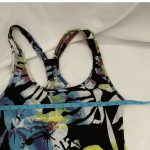 Derek Heart High Low‎ Dress Medium Tropical Floral Racerback Sleeveless Summer thumbnail 5