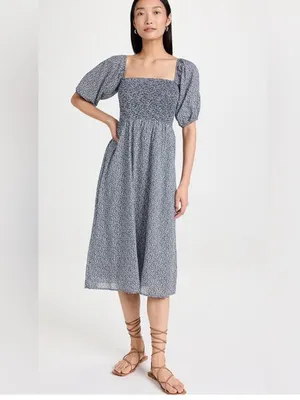 Nation LTD Pasha Blue Floral Midi thumbnail 3