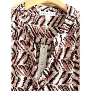 She + Sky Dress Tiered Chiffon Long Sleeved Ruffled Medium Boho‎ Western NWT thumbnail 2