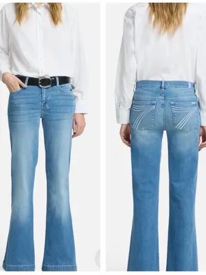 7 For All Mankind Tailorless Dojo Jeans Flare Leg Trouser Size 26 thumbnail 2