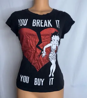Betty boop graphic print t shirt thumbnail 1