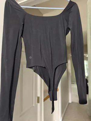 Lululemon wundermost ultra soft square neck long sleeve body suit thumbnail 2