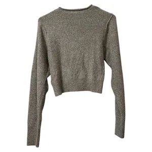 FREE PEOPLE‎ FP Going For Gold V Neck Wrap Crop Sweater Long Sleeve Knit Size XS thumbnail 2