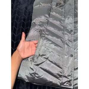 Eddie Bauer Women's Quilted Sherpa Lined Down Filled Vest Gray‎ Size M thumbnail 4