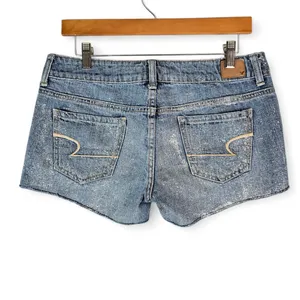 American Eagle Shorts Womens 6 Blue Sparkly Bedazzled Booty‎ Short Hot Pants thumbnail 2