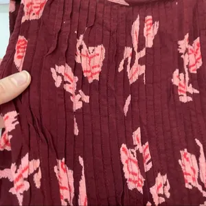 Anthropologie Maeve Burgundy Floral Swing Blouse Womens 8 Sleeveless Boho Beachy thumbnail 6