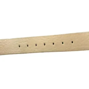 The Leather Shop Women’s M Brass Buckle Wide Belt‎ Embossed Tan Leather Cowgirl thumbnail 7