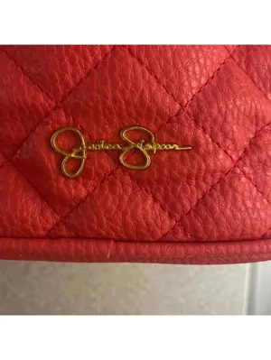 Jessica Simpson Tomato Red Quilted Bucket Bag Purse Adjustable Strap Statement thumbnail 3