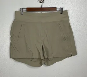 Athleta Trekkie North Shorts Womens 10 Khaki Tan Hiking‎ Outdoor Activewear thumbnail 1