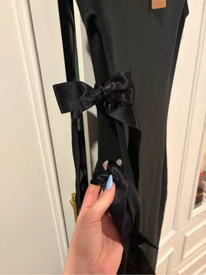 BNWT Skims Cloud Bow Sleeveless Midi Dress Onyx XXS thumbnail 6