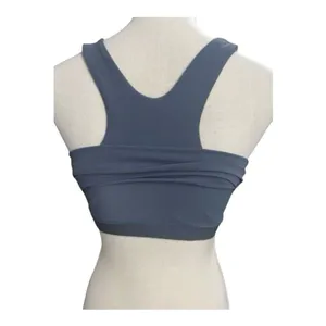 Avia Grey Crop Sports Bra Size M(D-DD) Low Support High-Neck Plush Chestband thumbnail 4