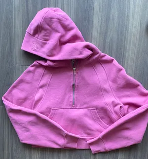 Lululemon Scuba Oversized Half-Zip Hoodie in Pink Blossom thumbnail 1