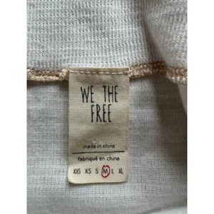 We the Free People‎ Ivory Nikala Zip Shoulder Sweater Women Size Medium Preppy thumbnail 3