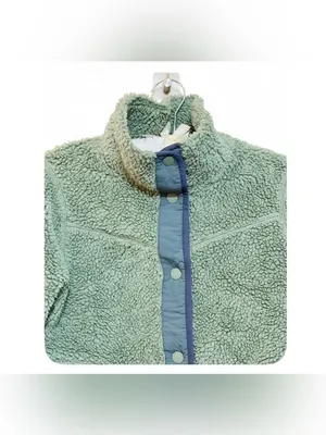 L.L. Bean Women’s Long Sleeve Sherpa Fleece Teddy Mock Snap Front Jacket Size S thumbnail 7