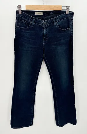 Adriano Goldschmied AG The Angelina Petite Boot Cut‎ Dark Wash Jeans 29R USA thumbnail 1