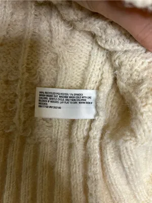 A New Day Cream Cable Knit Sleeveless Sweater Vest Size Large thumbnail 6