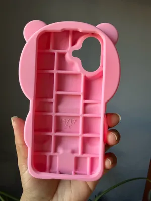 16 /17 Pink bear phone case For iPhone 16 and 17 regular thumbnail 2