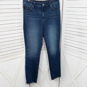 Express 90s High Rise Stretch Skinny Jeans‎ Dark Blue Size 10 Long thumbnail 2