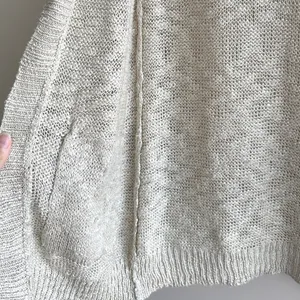 Wet Seal Open Front Long Knit Cardigan, Tan, Size Medium thumbnail 7