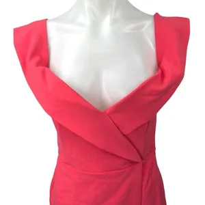 NEW NBD Ferreira Pink Sleeveless V-Neck Zipper Mini Tank Wrap Sheath Dress Sz M thumbnail 6