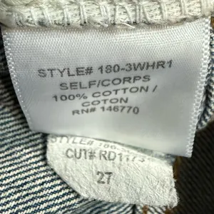 RE/DONE Originals Relaxed Crop Jeans Women's 27 Mid Blue Vintage Wash USA‎ Made thumbnail 6