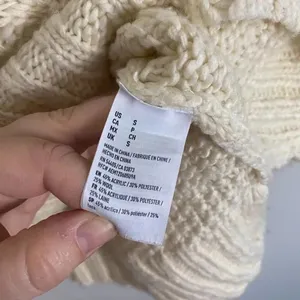 American Eagle Chunky Knit Wool Blend Fisherman Sweater thumbnail 8