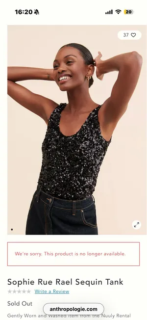 sophie rue sequin tank top thumbnail 2