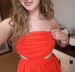 Mabel Burnt Orange Cutout Dress thumbnail 5