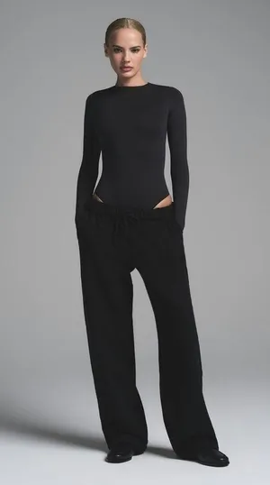 SKIMS Essential Crew Neck Long Sleeve Bodysuit thumbnail 3