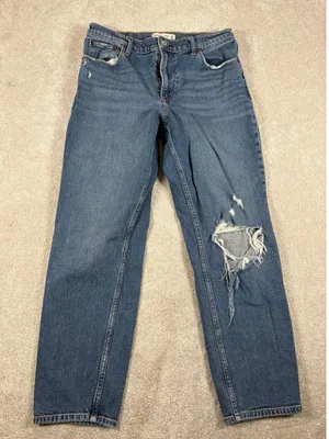 Abercrombie & Fitch‎ The Mom High Rise Jean Distressed Women's Size 29/8R thumbnail 1