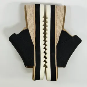TOMS Size-8 Womens Diana Mule Platform Wedge Espadrille Black Casual Sandals thumbnail 7